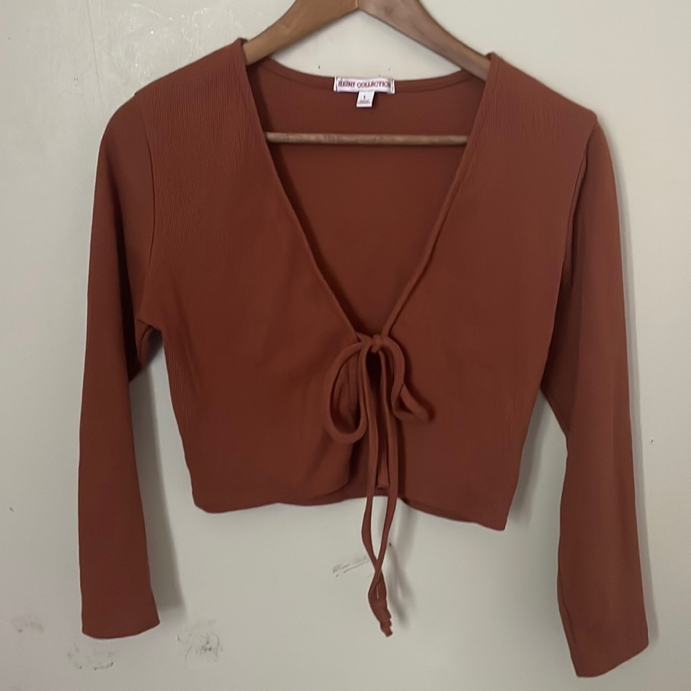 long sleeved cropped cardigan
